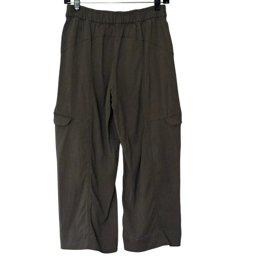Lululemon Metropolis Maven High Rise Crops Cargo Pants Gray Wide Leg Women's 6